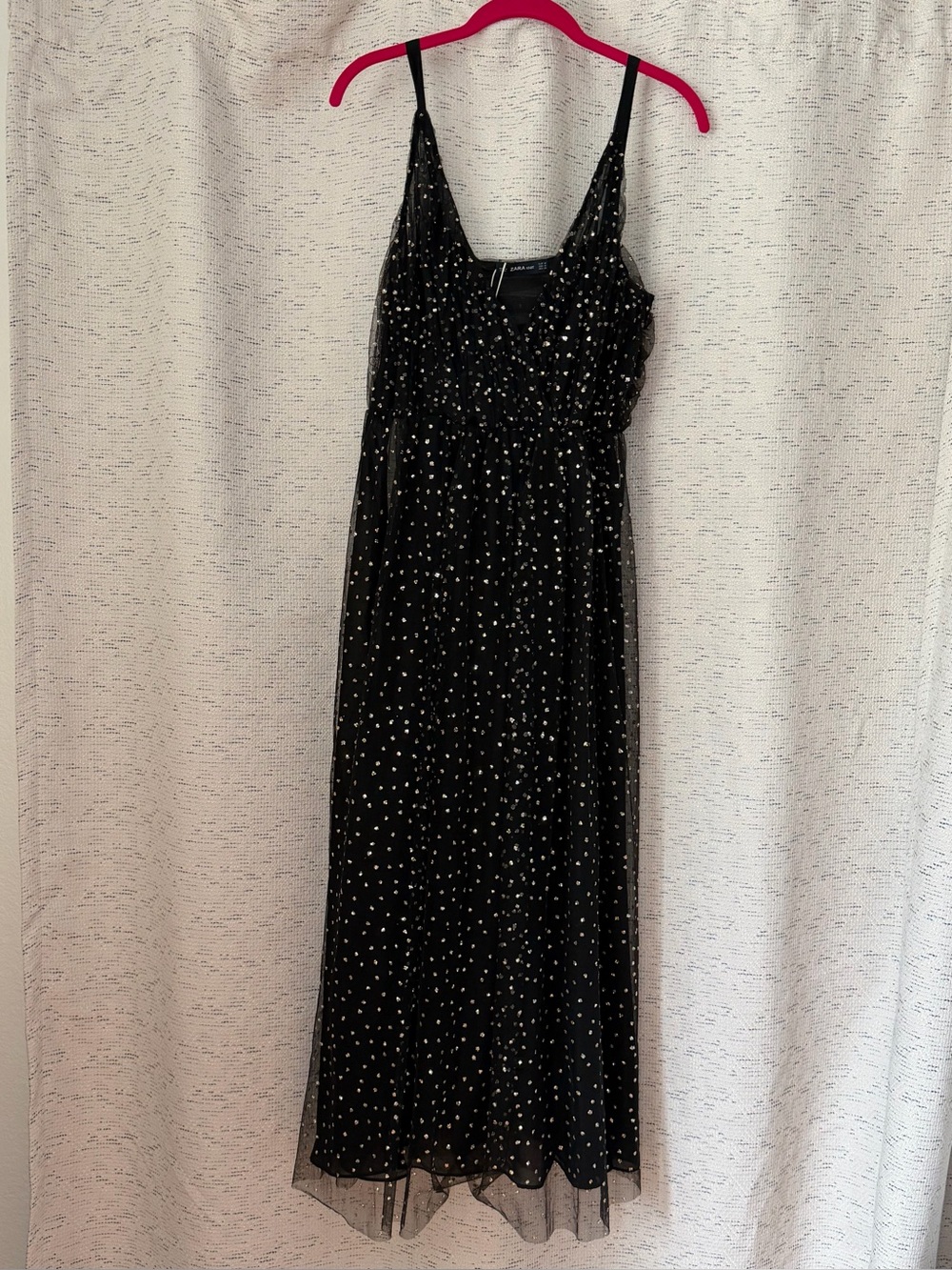 Zara Black Polka Dot Maxi Dress